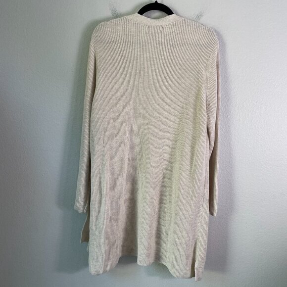 NEW Old Navy Womens XL Tan Open Knit Cardigan Sweater Pockets Mid Length - Picture 9 of 11